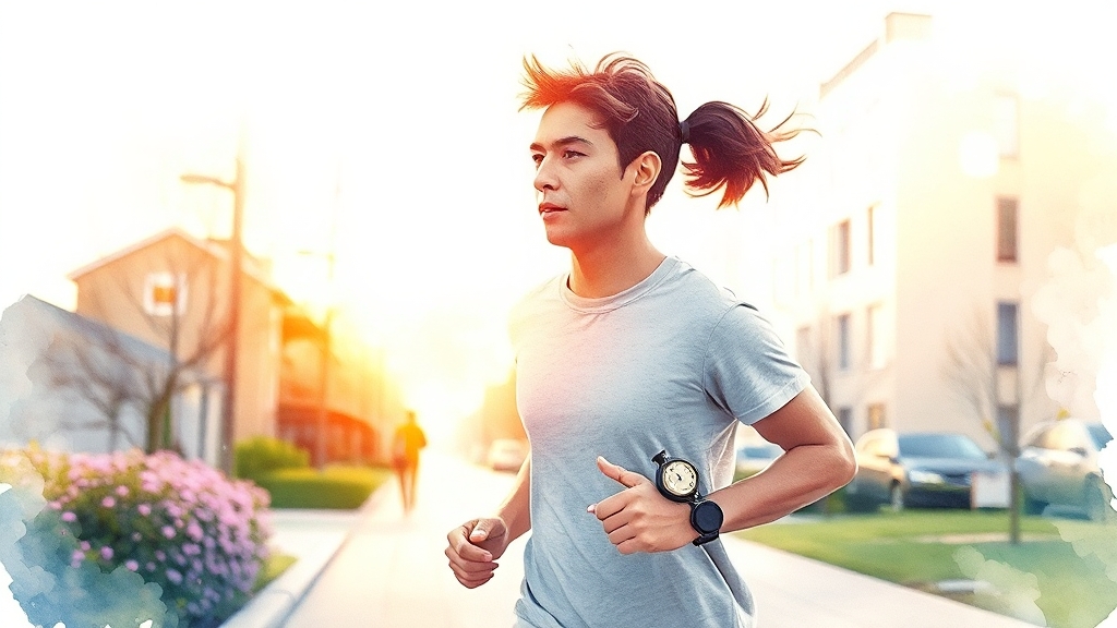 고혈압 효과적인 운동 방법 (watercolor 스타일)