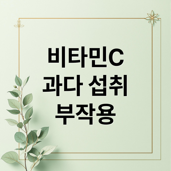 비타민C
과다 섭취
부작용 (비타민C 과다 복용 부작용 12가지)