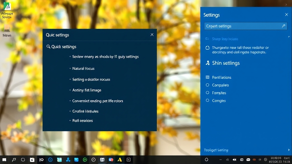 빠른 설정 패널: 간편한 설정 변경 (realistic 스타일)
