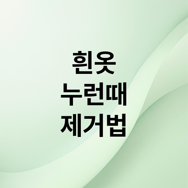 흰옷
누런때
제거법 (흰옷 누런때 제거 방법)