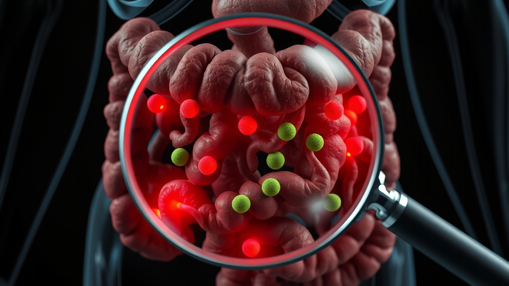 크론병의 원인과 위험 요인 (realistic 스타일)