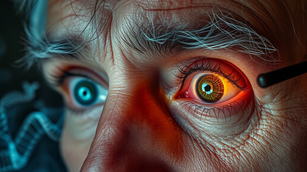 황반변성 주요 원인 (realistic 스타일)