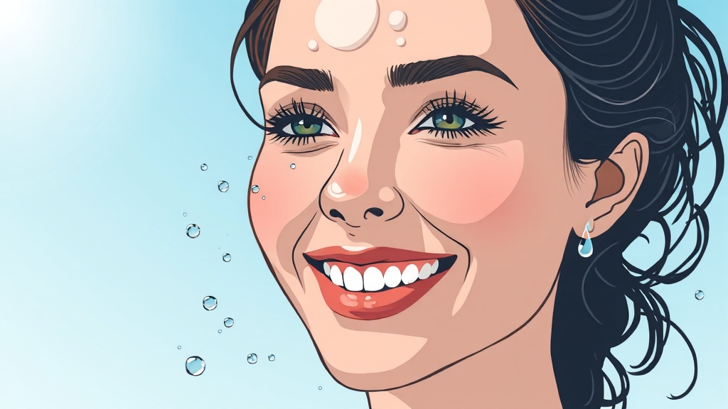 좁쌀 여드름 개선 생활 습관 (illustration 스타일)