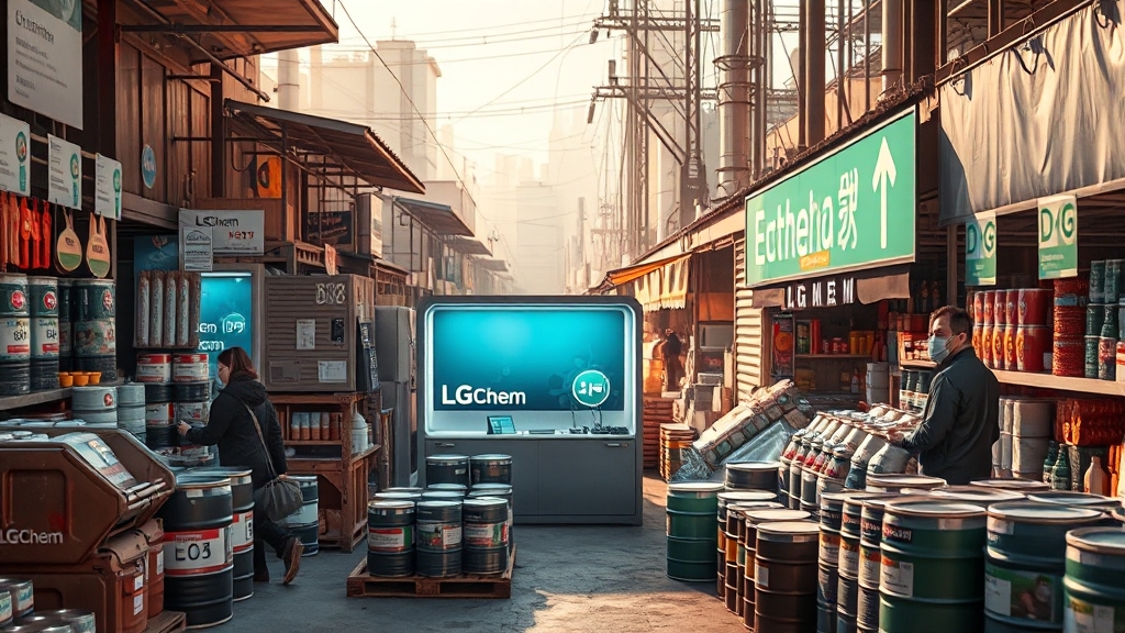 석유화학 시장 현황과 전망 (realistic 스타일)