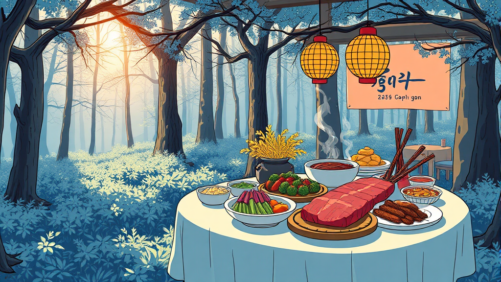 식사 & 주변 맛집 정보 (illustration 스타일)