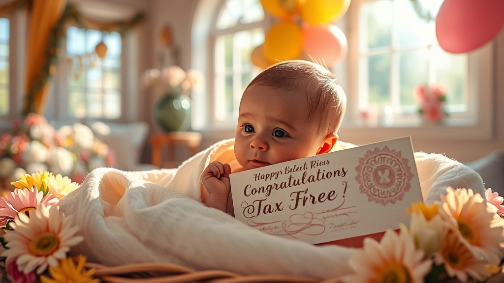 출산 지원금, 세금 혜택도 있나요? (realistic 스타일)