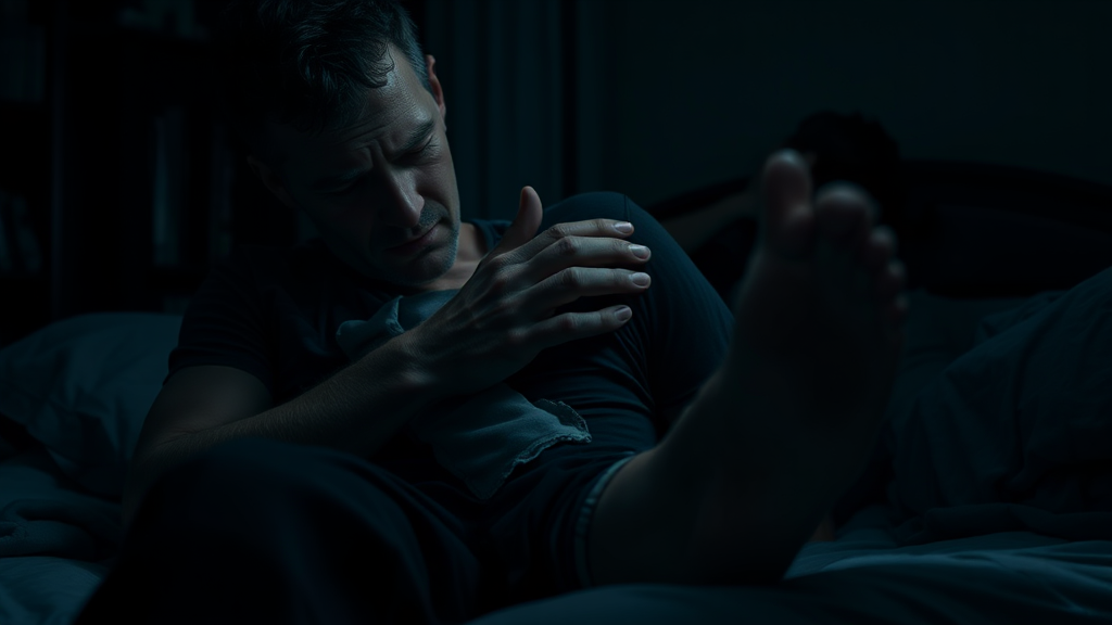 밤에 쥐났을 때, 응급처치 (realistic 스타일)