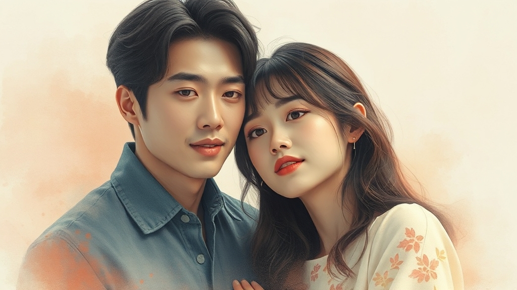 배우 프로필 및 주요 작품 (watercolor 스타일)