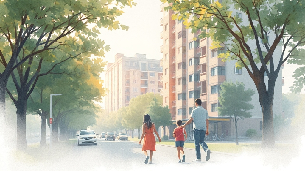 주변 환경 및 개발 호재 (watercolor 스타일)