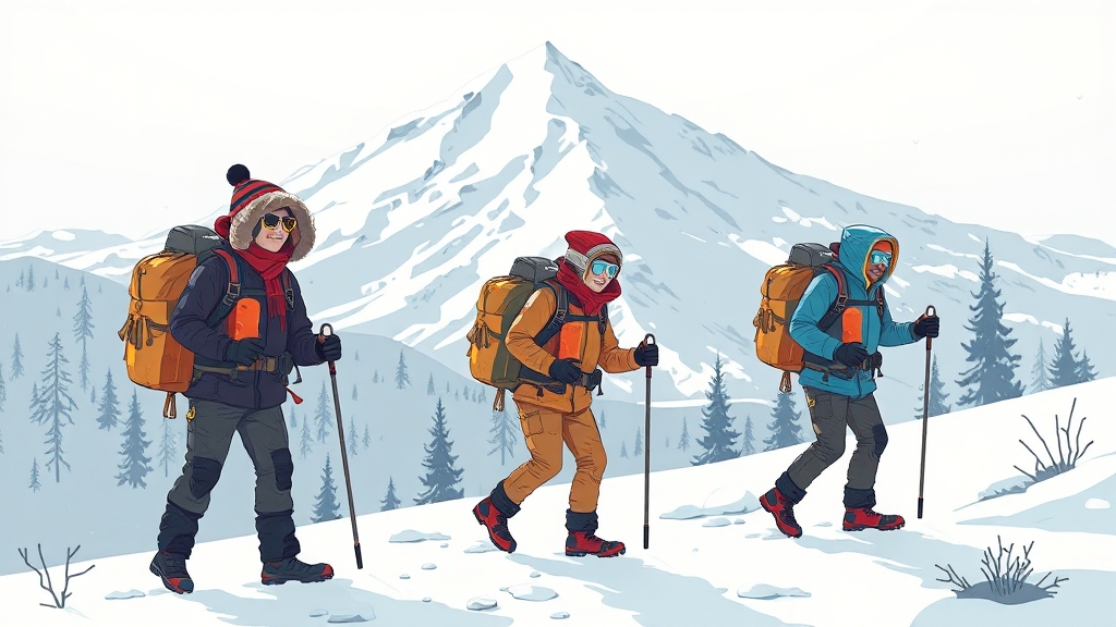 겨울 여행 준비물 & 안전 수칙 (illustration 스타일)