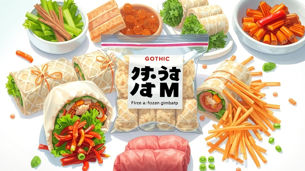 칼로리 절감을 위한 김밥 보관법 (illustration 스타일)