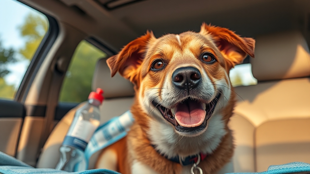 강아지 열사병 예방, 안전한 여름나기 (realistic 스타일)