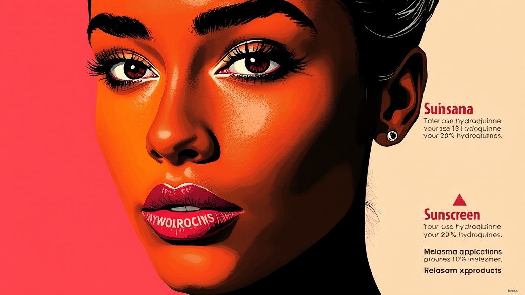 피부 타입별 하이드로퀴논 사용법 (popart 스타일)