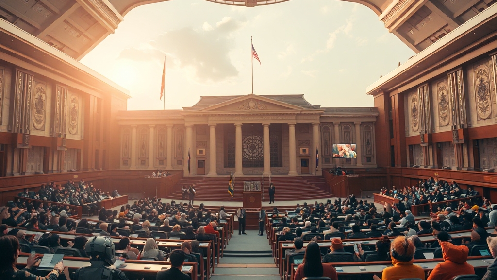 정치 및 국회 주요 일정 (realistic 스타일)