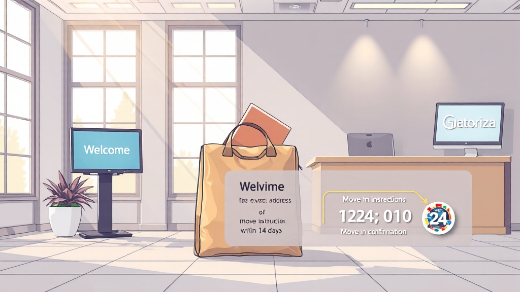 전입신고 시 주의사항 (illustration 스타일)