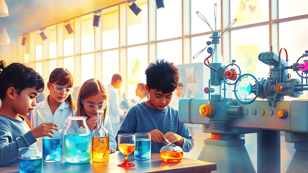 행사 개요: 신나는 과학 체험! (watercolor 스타일)