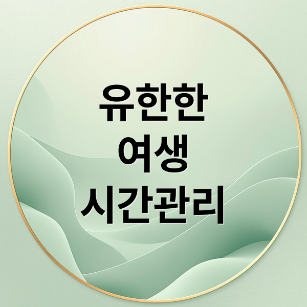 유한한
여생
시간관리 (유한한 여생 2025)