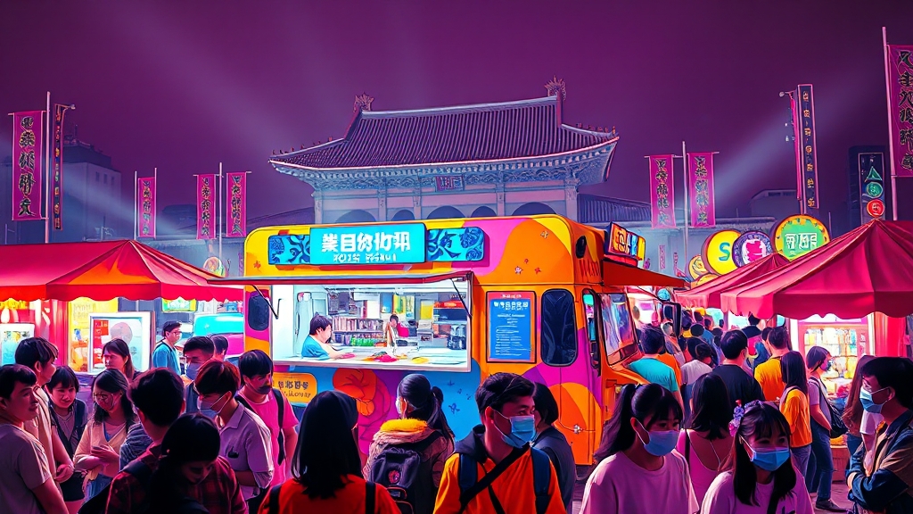 음식 및 체험 부스 (popart 스타일)