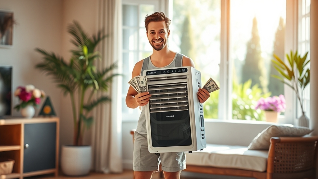 시원한 여름, 전기세 걱정 없이! (realistic 스타일)