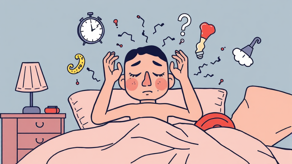 호르몬의 비밀: 수면 부족이 혈당 조절을 방해하는 이유 (illustration 스타일)