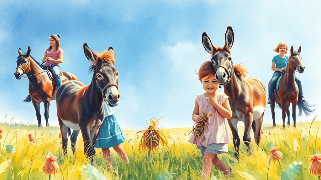 동키마을 동물 체험 (watercolor 스타일)