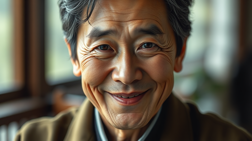 장수 비결 (realistic 스타일)