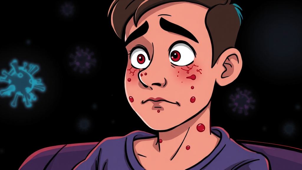 자가면역질환과 구내염 (cartoon 스타일)