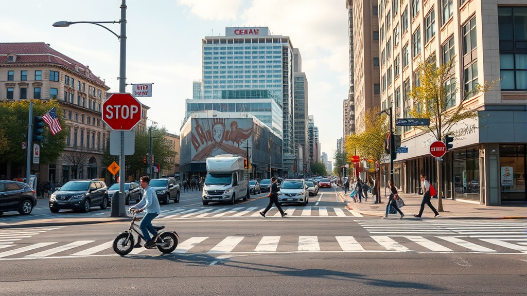 횡단보도 보행자 보호 의무 확대 (realistic 스타일)