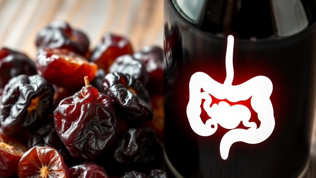 푸룬 주스 vs 생 푸룬, 무엇이 다를까? (realistic 스타일)