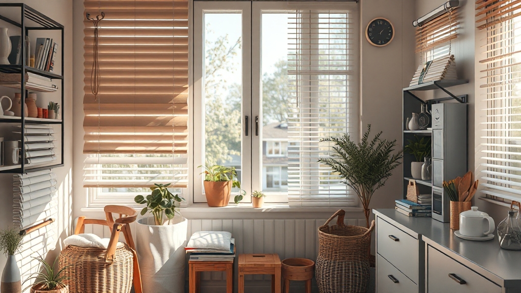 블라인드 설치 후 관리 꿀팁 (realistic 스타일)