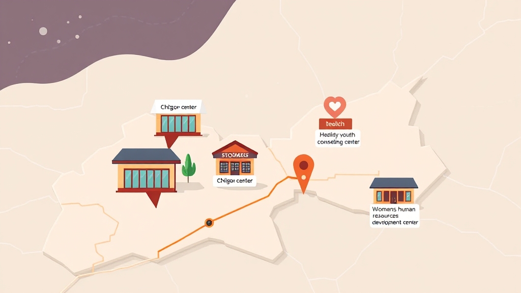 지역 기관, 어디에 도움을 청할까? (illustration 스타일)