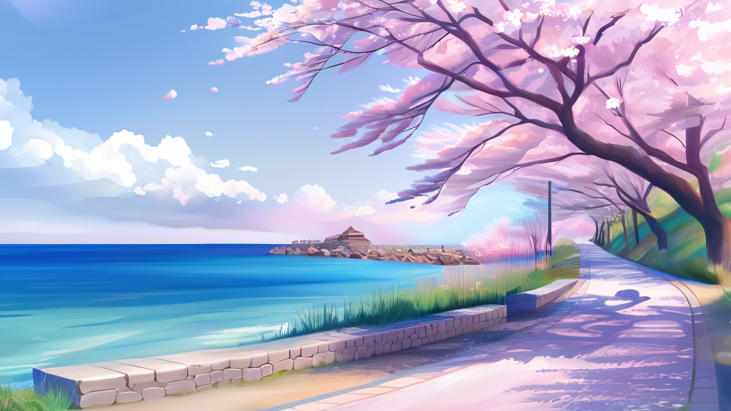 2026년 당진 벚꽃 명소 추천 (watercolor 스타일)