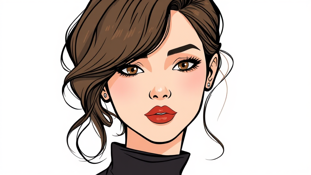 두부상 얼굴형을 위한 헤어스타일 추천 (illustration 스타일)