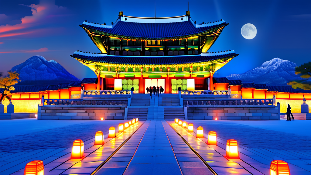 인생샷 보장! 경복궁 야경 촬영 명소 추천 (realistic 스타일)