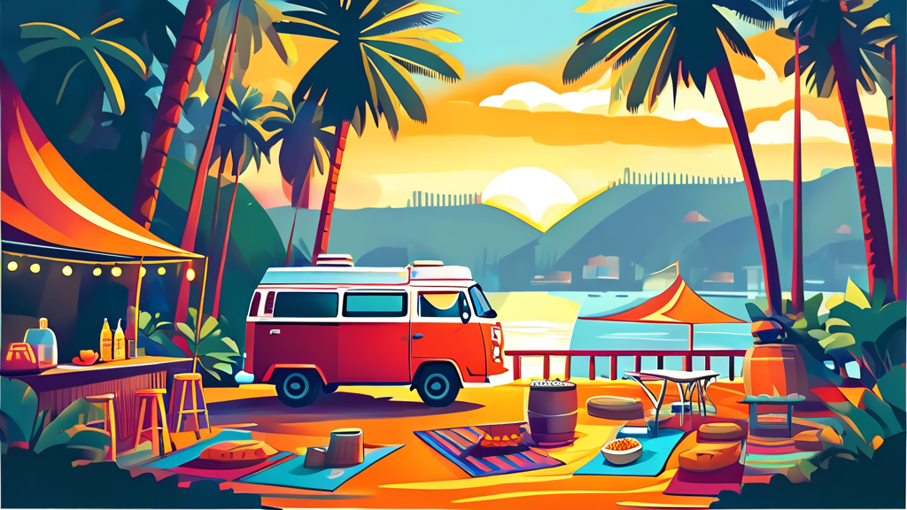 먹거리와 준비 팁: 축제를 더욱 풍성하게 (cartoon 스타일)