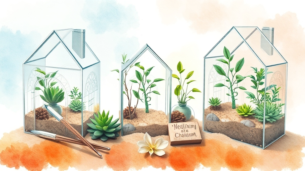 테라리움 준비물: 키트 구성 및 종류 (watercolor 스타일)