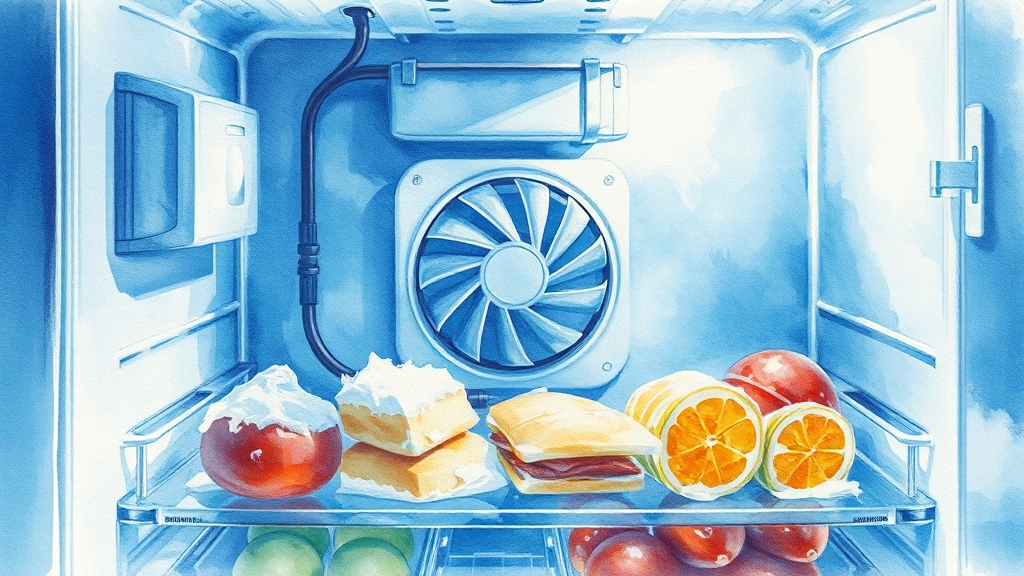 냉장고 온도 이상? 원인 & 해결책 (watercolor 스타일)