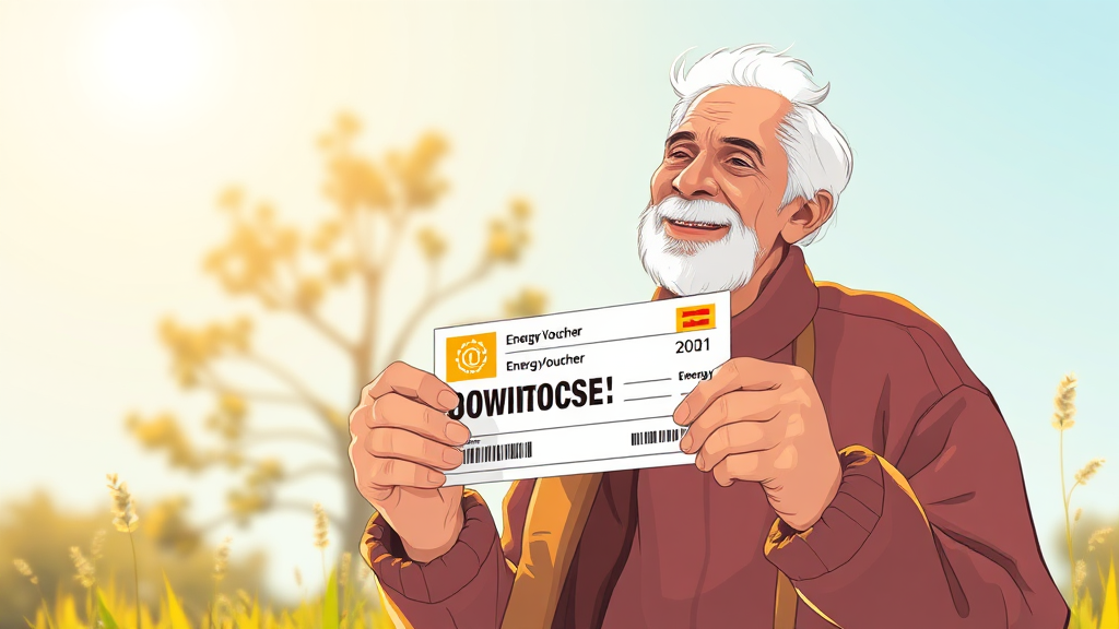 취약계층 에너지 지원 정책 (illustration 스타일)