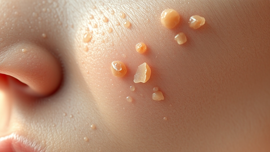 좁쌀 여드름, 왜 생길까? (realistic 스타일)