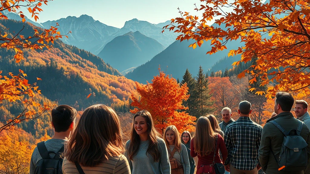 단풍 명소 및 축제 (realistic 스타일)
