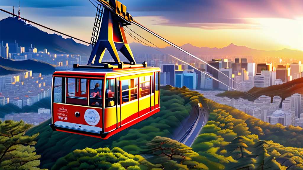 남산 케이블카 기본 정보 및 이용 요금 (realistic 스타일)