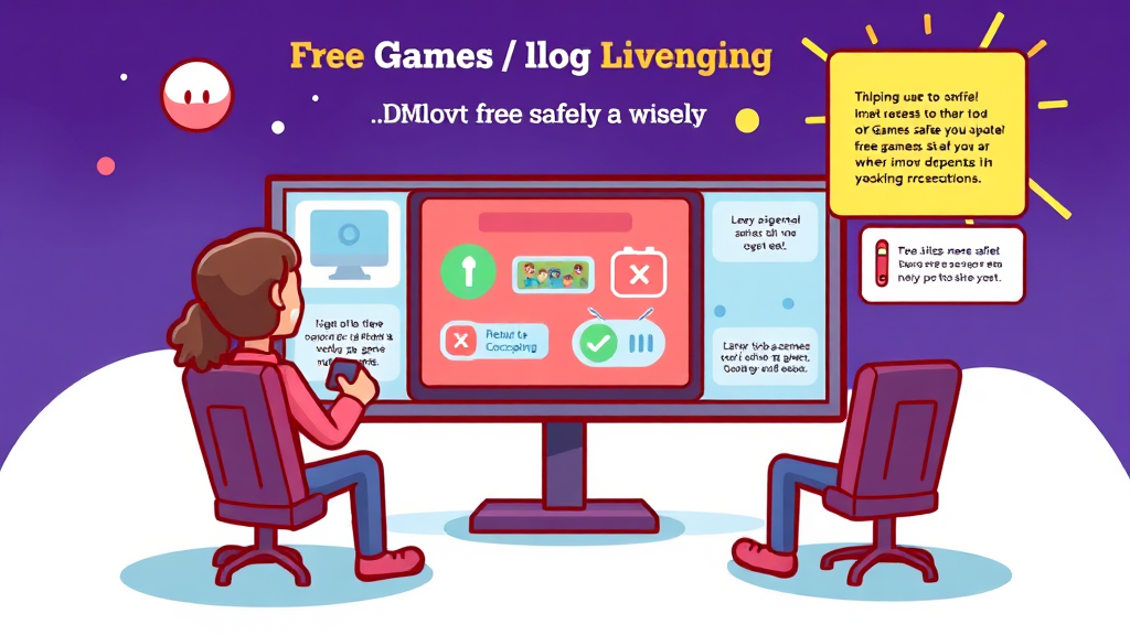 무료 게임 사이트, 현명하게 즐기는 꿀팁 (cartoon 스타일)