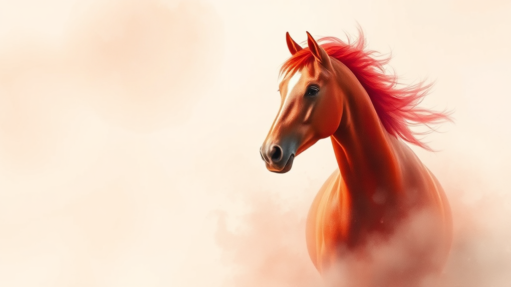 말띠 특징과 2026년 운세 (watercolor 스타일)