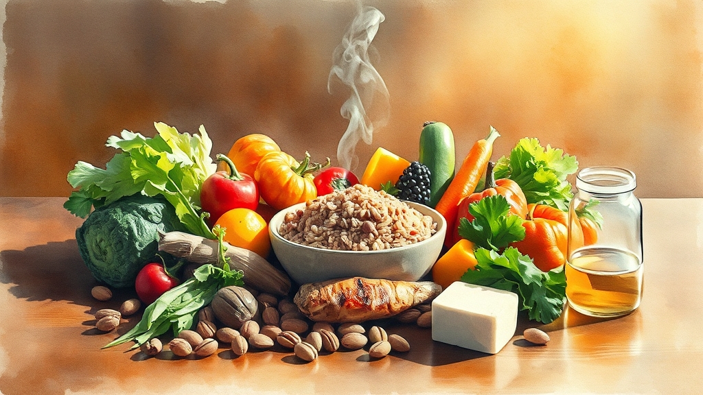 성공적인 식단 구성 노하우 (watercolor 스타일)