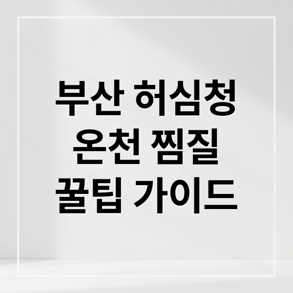 부산 허심청
온천 찜질
꿀팁 가이드 (허심청 찜질방 1300평)