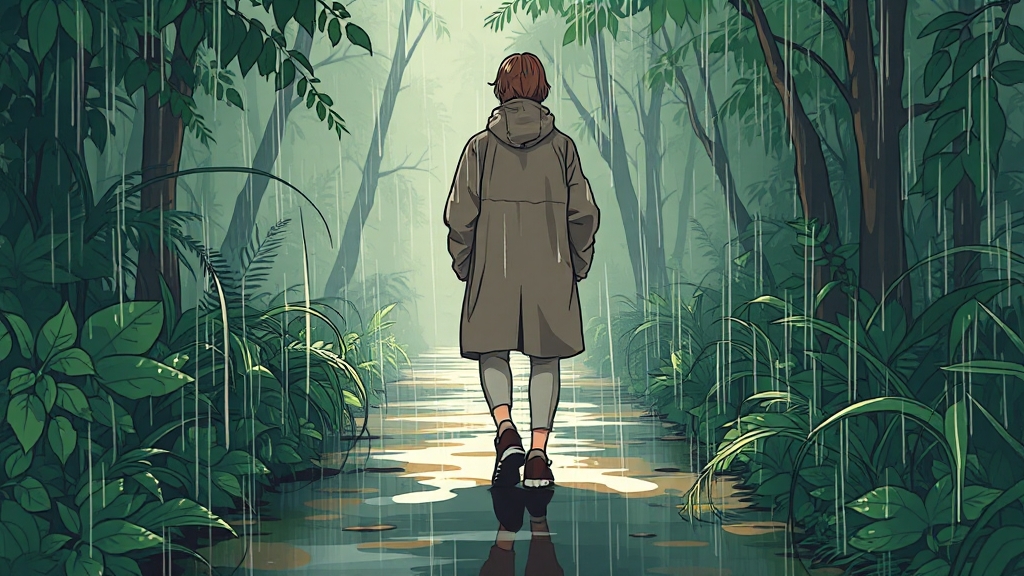 장마철 여행 시 유의사항 (illustration 스타일)