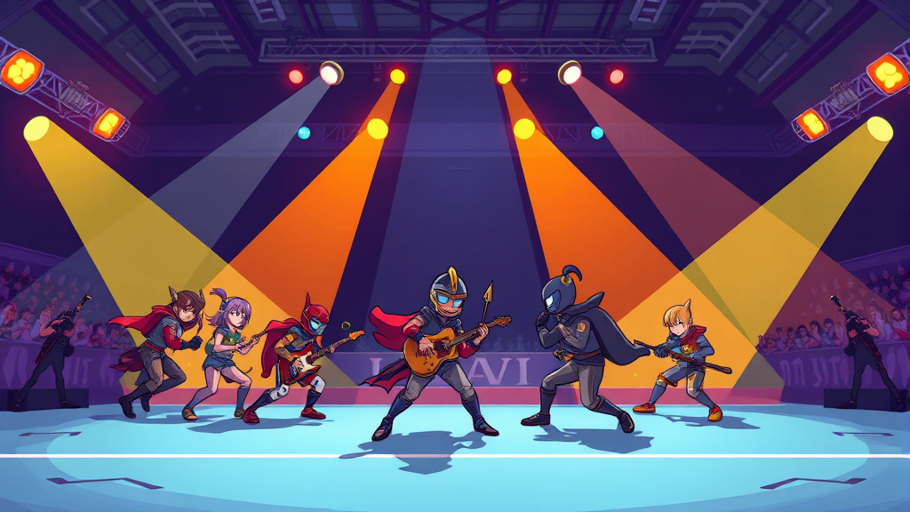 본선 2차전 팀 구성 및 경연 (cartoon 스타일)