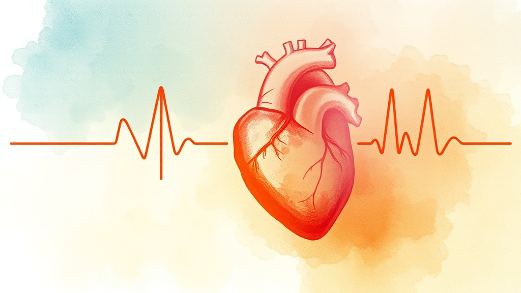 심장 영양제의 주요 성분 및 효능 (watercolor 스타일)