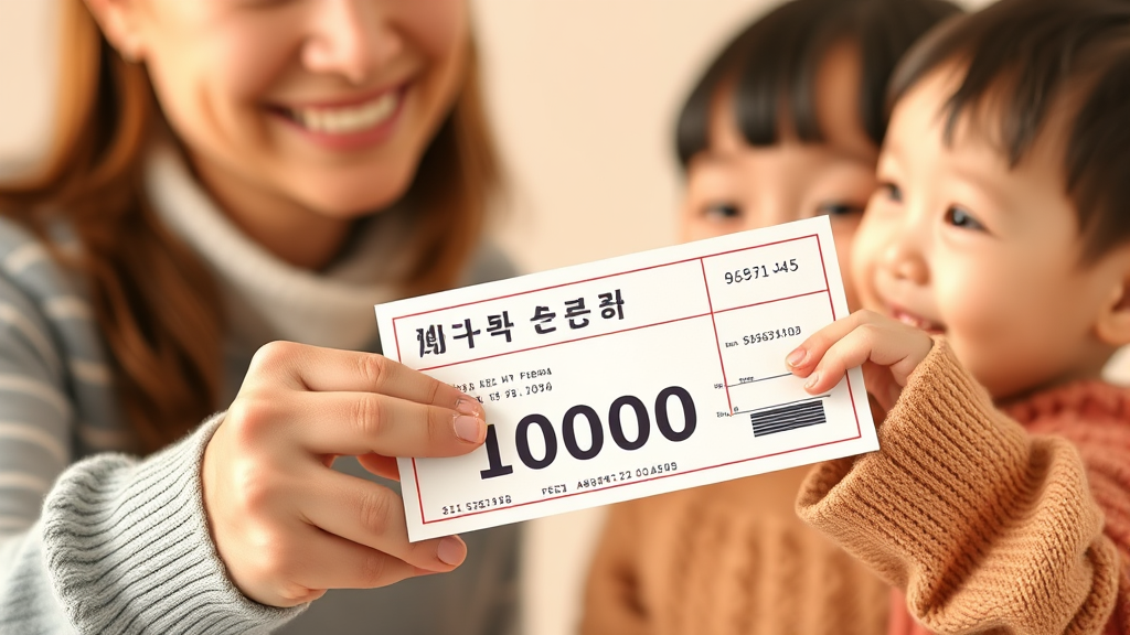 아동수당 확대: 연령 및 혜택 (realistic 스타일)