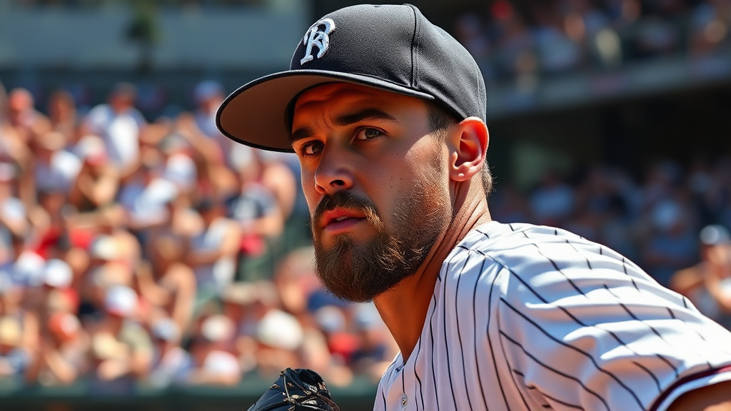 현실적인 야구 묘사 (realistic 스타일)